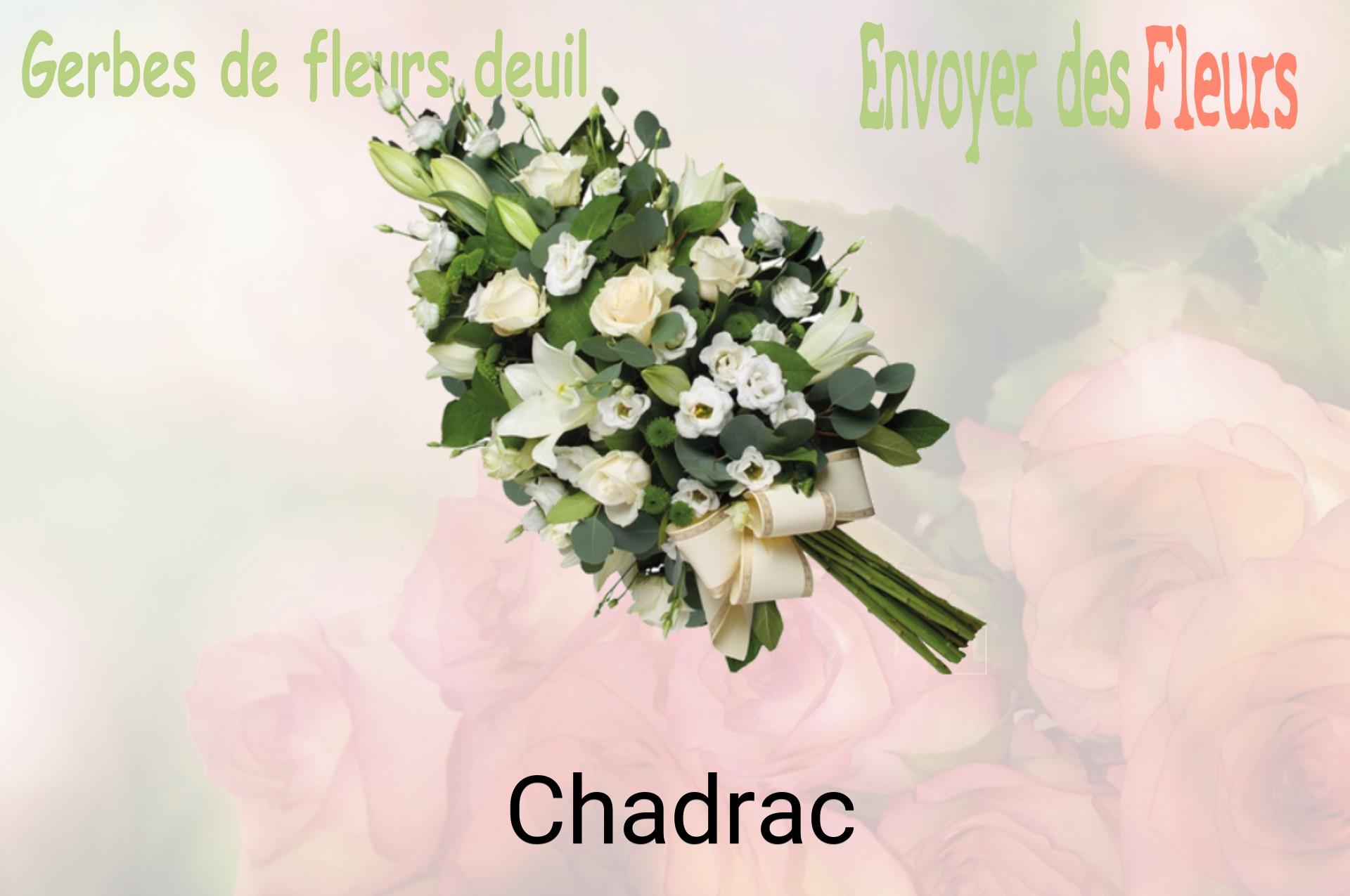 Gerbe de fleurs de deuil livrée à Chadrac